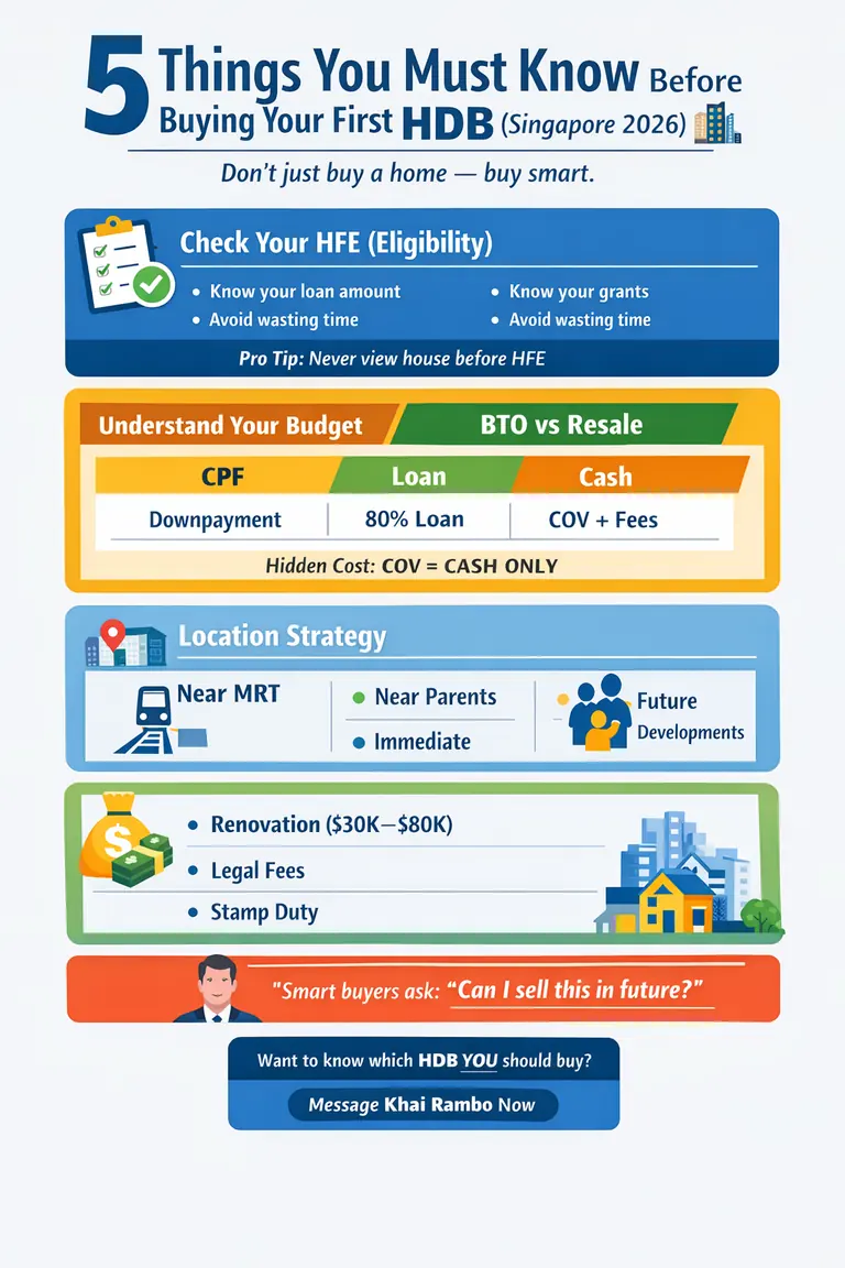 First HDB Flat: 5 Things to Know Singapore property guide cover