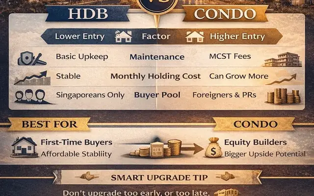 HDB vs Condo Singapore 2026 Singapore property guide cover